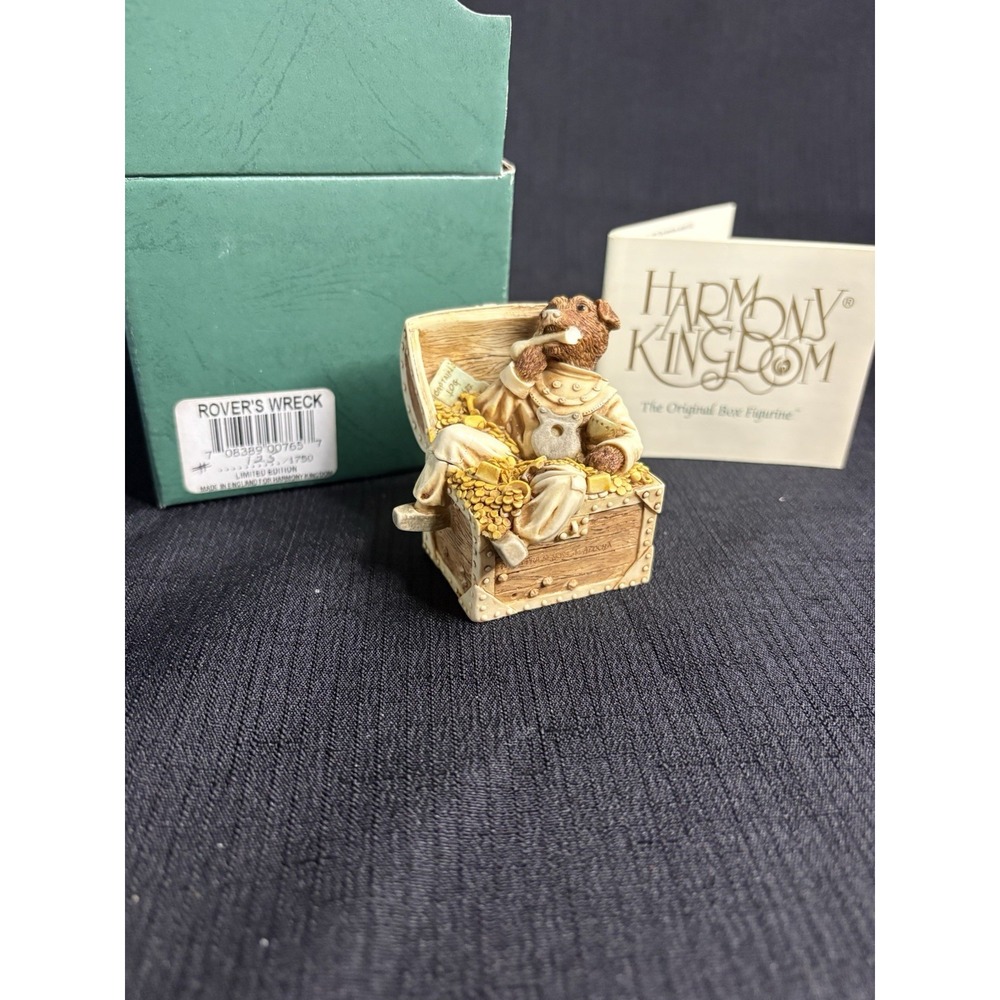 Harmony Kingdom Rover's Wreck Dog On Treasure Chest Atocha Numbered 125/1750